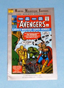 A reprint of The Avengers #1 (Sept. 1963) comic book. An original copy can sell for thousands of dollars; this Marvel Milestone