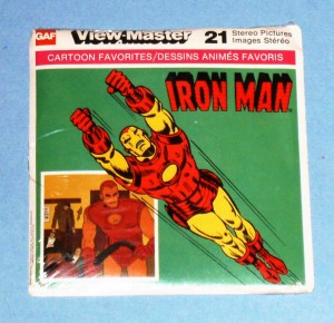 An Iron Man Viewmaster reel set, manufactured by GAF Corporation in 1977. Value - $10-$20 approx.
