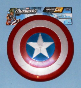 The Avengers Captain America Flying Shield, manufactured by Hasbro and released in 2012. Value - $10-$12.