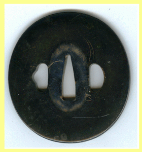 A sword guard, tsuba, from a sword made in 1655