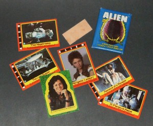 Alien trading cards, released by Topps Chewing Gum Inc., in 1979. Value - $2-$3 per pack.