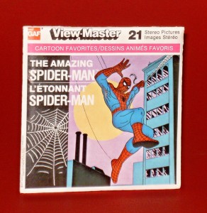 An Amazing Spider-Man Viewmaster reel set, manufactured by GAF Corporation in 1977. Value $12-$20 approx.