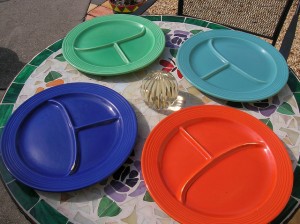 Fiesta Ware grill plates