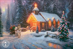 kinkade-2009-christmas-chapel-one-art-thomas-gallery-holiday-painting