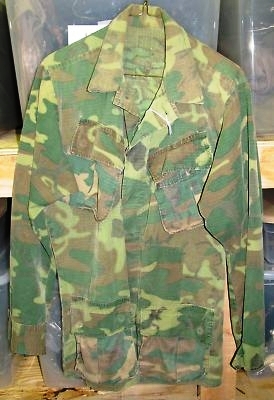 ERDL pattern camouflage jacket, circa 1969, which sold for $31. ERDL pattern camouflage jacket, circa 1969, which sold for $31.