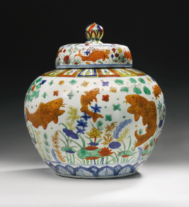 Wucai “Fish” jar and cover