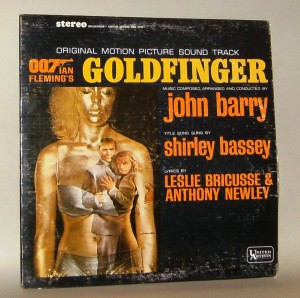 An original soundtrack LP for Goldfinger, released by United Artists Records in 1963.