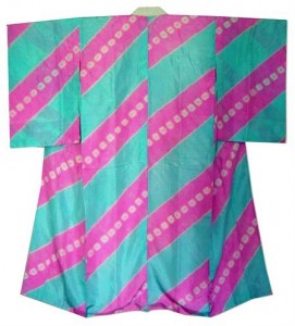 Blue & Pink Shibori Juban