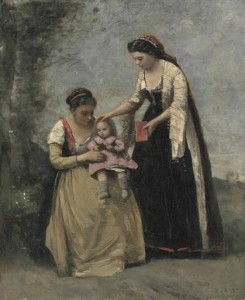 Deux femmes jouant avec un enfant