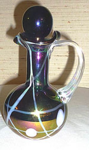 Gibson Glass Hanging Dots And Vines Carnival Cruet