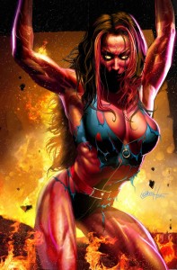 RED SHE-HULK #58 HORN VAR NOW