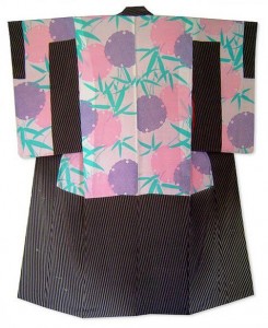 Taisho Era Striped Sea Gull Dounuki