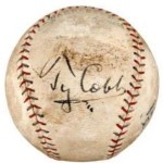 Ty Cobb Signed Ball