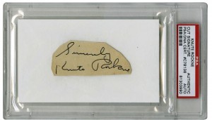 Knute Rockne Cut Signature