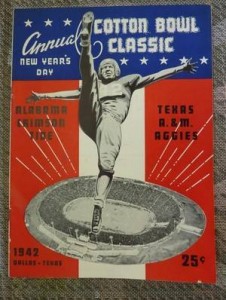 Cotton Bowl progrram 1942, $374