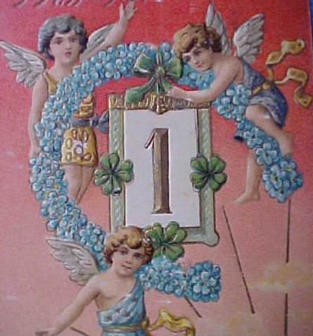 New Yrs Day postcard, 1907, $5