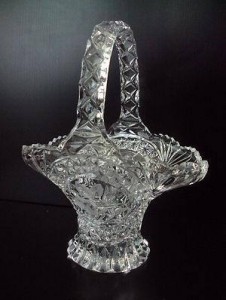 cut glass handbasket