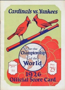 1926 Cardinals vs Yankees World Series Program