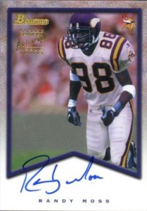 Randy Moss 1998 Bowman RC Autographs high