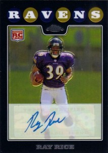 Ray Rice Topps Chrome RC middle