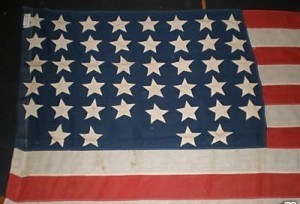 1890 Very Rare Vintage 44 Star Flag odd Pattern
