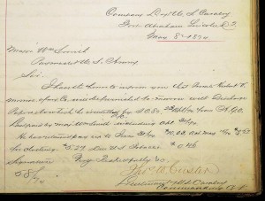 Custer Letter Book_James D Julia
