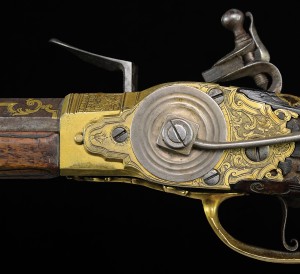 Louis XV gun trigger area detail