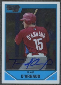 2007 Bowman Draft Picks Travis D'Arnaud Auto