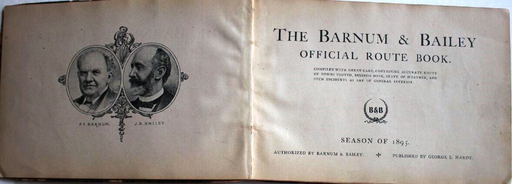 Barnum & Bailey 1895 Route Book