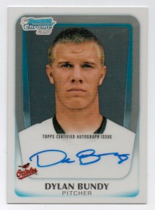Dylan Bundy 2011 Bowmand Draft Picks & Prospects Autograph