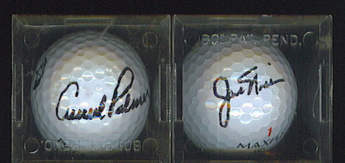 Jack Nicklaus and Arnold Palmer Signed Balls