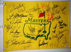 Masters Champions Autographed Pin Flag