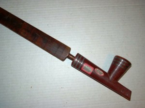 Native American Indian Inlaid Catlinite Peace Pipe