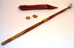 New Authentic Moroccan Sebsi Sibsi Peace Pipe with leather pouch Apricot wood