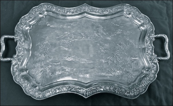 Chinese Export Silver tray