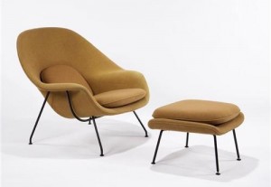 Womb lounge chair and ottoman