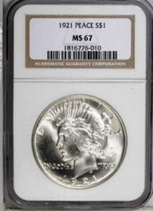 1921 MS67 obv