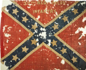 Civil War Confederate Battle Flag of the 37th Mississippi Infantry sold for nearl $51,000