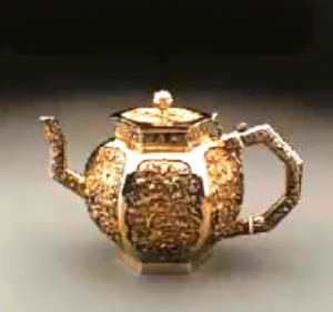Early CES Hexagonal Tea Pot