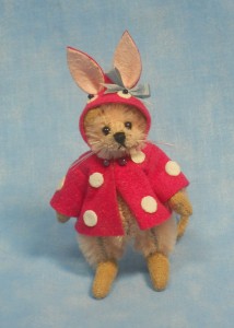Monique Mouse in bunny coat