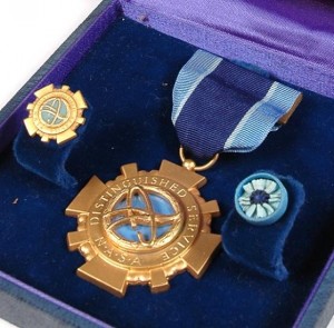 NASA Distinguished Service Medal awarded to Dick Slayton for $2500