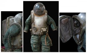 Soviet era incomplete space suit, never used.