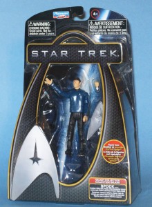 This 3 ¾ inch tall Mr. Spock (in the image of actor Zachary Quinto) was released by Playmates in 2009 for the release of the J