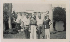 Capone family at his residence in Florida 1940s