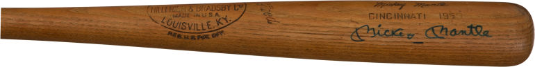 1953 Mickey Mantle Game Used Bat