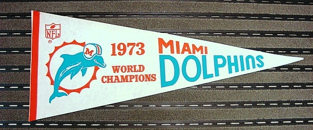 1973 Miami Dolphins Pennant