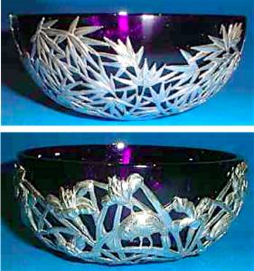 2 x Bristol Blue bowls