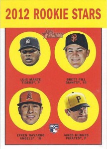 2012 Topps Heritage Using the 1963 Design and the Floating Head Rookies
