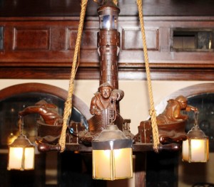 Carved chandelier