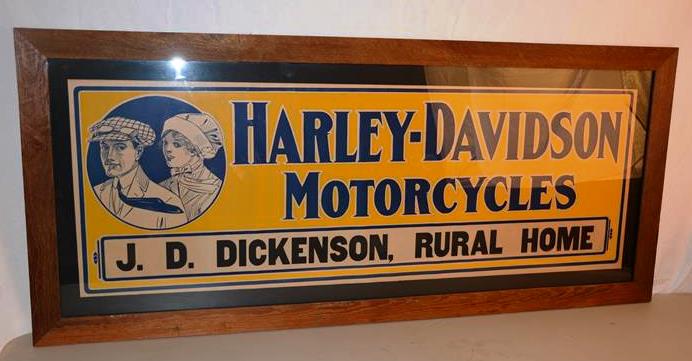 Harley cardboard sign